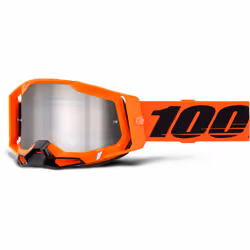 100% Racecraft II Essential Lunettes de motocross, noir-orange pour Hommes