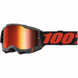 100% Accuri 2 Huaraki Lunettes de motocross, noir-rouge pour Hommes