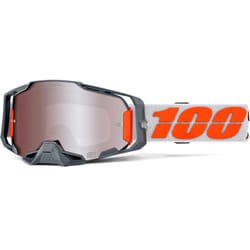 100% Armega HiPER Silver Lunettes de motocross, gris-orange pour Hommes