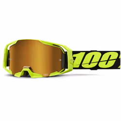 100% ARmatic Lunettes de motocross, noir-jaune pour Hommes