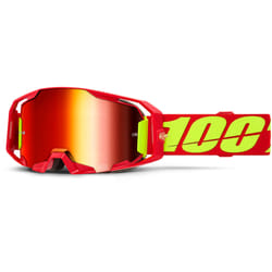 100% ARmatic Lunettes de motocross, rouge-jaune pour Hommes