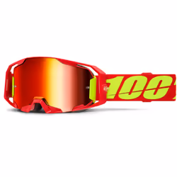 100% ARmatic Lunettes de motocross, rouge-jaune pour Hommes