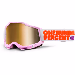 100% Accuri II Hundreds Lunettes de motocross, blanc-rose pour Hommes