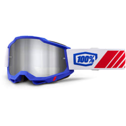100% Accuri II Kolby Lunettes de motocross, blanc-rouge-bleu pour Hommes