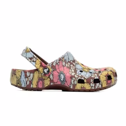 Chaussures Crocs Classic Retro Floral Clog 2089546WF - Femme - Marron - Adulte - Synthétique