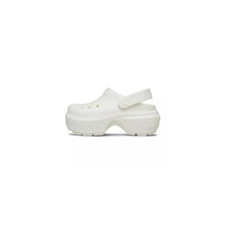 Sandale Crocs STOMP CLOG - Femme - Blanc - Tige en caoutchouc - Semelle à crampons - Confortable et résistant
