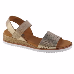 Sandales Femme Skechers Desert Kiss 113557-CHMP - Or - Basse - Plat - Synthétique