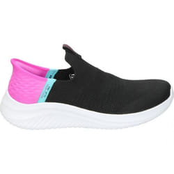 Baskets SKECHERS 303800L-BKPK pour femme - Noir - Lacets - Plat