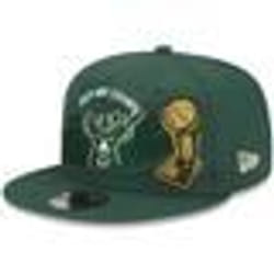 Casquette Snapback New Era 9Fifty Milwaukee Bucks Champions 2021 - Blanc et Vert - Adulte Homme - Été Sportswear