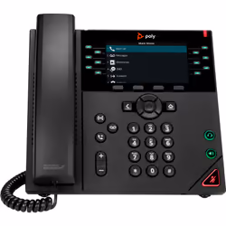 POLY Téléphone IP VVX 450 à 12 lignes et compatible PoE, Téléphone IP, Noir, Combiné filaire, 12 lignes, LCD, 10,9 cm (4.3")