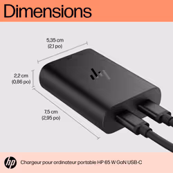 HP Chargeur pour ordinateur portable 65 W GaN USB-C - Vue supplémentaire 10