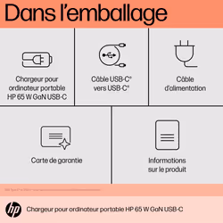 HP Chargeur pour ordinateur portable 65 W GaN USB-C - Vue supplémentaire 11