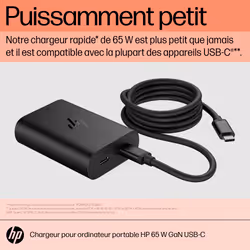 HP Chargeur pour ordinateur portable 65 W GaN USB-C - Vue supplémentaire 9