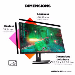 HP OMEN Écran gamer 4K 27u - Vue supplémentaire 12