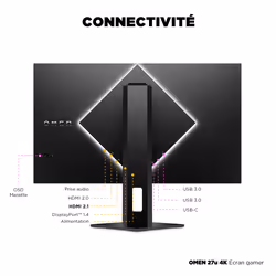 HP OMEN Écran gamer 4K 27u - Vue supplémentaire 13