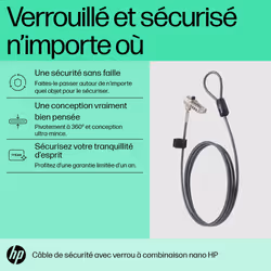 HP Câble de verrouillage avec combinaison Nano