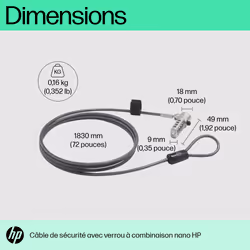 HP Câble de verrouillage avec combinaison Nano - Vue supplémentaire 4