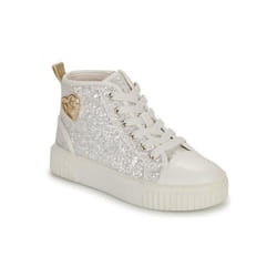 Baskets montantes paillettes - Michael Kors - Enfant - Blanc - Synthétique - Lacets