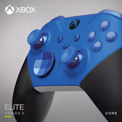 Microsoft Xbox Elite Series 2 - Core Noir, Bleu Bluetooth/USB Manette de jeu Analogique/Numérique PC, Xbox One, Xbox One S, Xbox One X, Xbox Series S, Xbox Series X