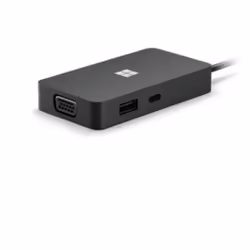 Microsoft Surface USB-C Travel Hub, Avec fil, USB 3.2 Gen 2 (3.1 Gen 2) Type-C, 10,100,1000 Mbit/s, Noir, USB, Windows 10 Hom ...