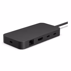 Microsoft Surface USB4 Dock, Avec fil, USB4, 100 W, 1000 Mbit/s, Noir, 60 Hz
