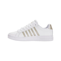 Sneakers Court Tiebreak en cuir blanc et doré