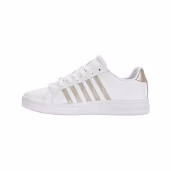 Sneakers Court Tiebreak en cuir blanc et doré