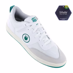 Sneakers K-Varsity en cuir blanc/vert