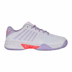 Chaussures de Tennis - K-Swiss - Express Light 3 Clay - Femme - Blanc - Lila - Rose