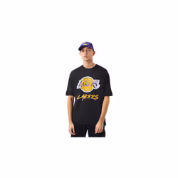 Tee-shirt - NEW ERA - LA Lakers NBA Script - Manches courtes - Noir - Homme