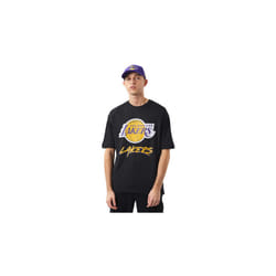 Tee-shirt - NEW ERA - LA Lakers NBA Script - Manches courtes - Noir - Homme