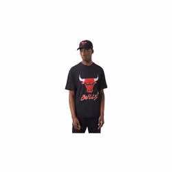 Tee-shirt - New Era - Chicago Bulls - Noir - Manches courtes - 100% polyester