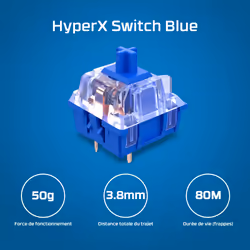 HyperX Alloy Origins Core PBT HX Aqua - Clavier de jeu mécanique - Vue supplémentaire 8