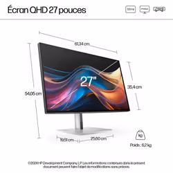 HP Series 7 Pro Écran QHD 27 pouces - 727pq - Vue supplémentaire 4