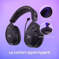HyperX Cloud Stinger 2 Casque Gamer Sans Fil Noir Dongle USB 2,4 GHz - Vue supplémentaire 5