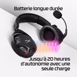 HyperX Cloud Stinger 2 Casque Gamer Sans Fil Noir Dongle USB 2,4 GHz - Vue supplémentaire 6
