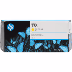 HP 738 300-ml Yellow DesignJet Ink Cartridge, Rendement élevé (XL), Jaune, 300 ml, 1 pièce(s), Paquet unique