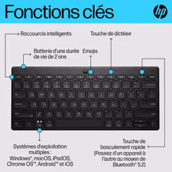HP Clavier Bluetooth multi-périphériques compact 350 - Vue supplémentaire 17