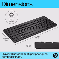 HP Clavier Bluetooth multi-périphériques compact 350 - Vue supplémentaire 19