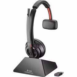 HP Poly Savi 8210, Sans fil, 20 - 20000 Hz, Bureau/Centre d'appels, 115 g, Casque, Noir