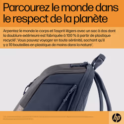 HP Sac à dos pour ordinateur portable 15,6 pouces Travel 18 litres (bleu nuit) - Vue supplémentaire 11