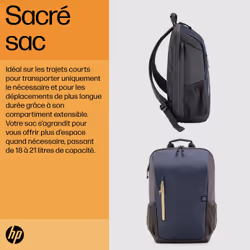 HP Sac à dos pour ordinateur portable 15,6 pouces Travel 18 litres (bleu nuit) - Vue supplémentaire 13