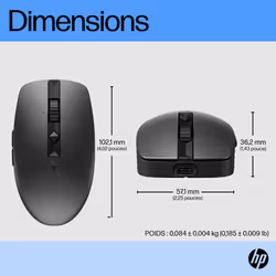 HP Souris silencieuse rechargeable 710 - Vue supplémentaire 16