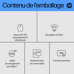 HP Souris silencieuse rechargeable 710 - Vue supplémentaire 22