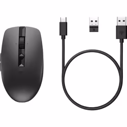 HP Souris multi-périphériques rechargeable 715, Ambidextre, RF sans fil + Bluetooth, 3000 DPI, Noir