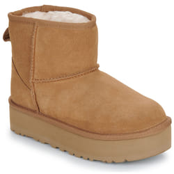 Bottes Mini Platform Daim Marron