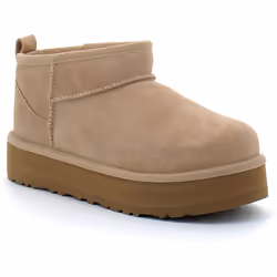 Bottes Classic Ultra Mini Platform Classic Beige pour Homme - UGG - Daim-Nubuck - Plateau - Basse