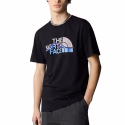T-shirt Homme The North Face Mountain Line Noir NF0A87NTJK3 - Manches courtes - Col arrondi