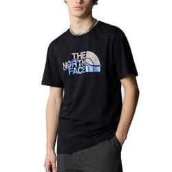 T-shirt Homme The North Face Mountain Line Noir NF0A87NTJK3 - Manches courtes - Col arrondi