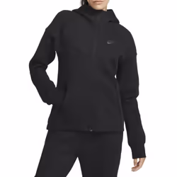 Sweat à Capuche et Zip pour Femme - Nike - Tech Fleece Windrunner - Noir - Manches longues - Col capuche